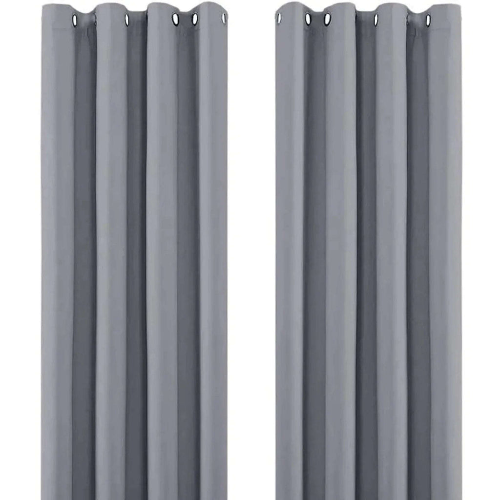 Thermal Blackout Eyelet Curtains – Ready Made Insulated Privacy & Noise Reducing Drapes - 4A's Global