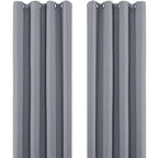 Thermal Blackout Eyelet Curtains – Ready Made Insulated Privacy & Noise Reducing Drapes - 4A's Global