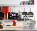 Fruit Basket Shower Handle Food Storage Fruit Steel Mesh Shopping Organiser   Kitchen Metal - 4A's Global
