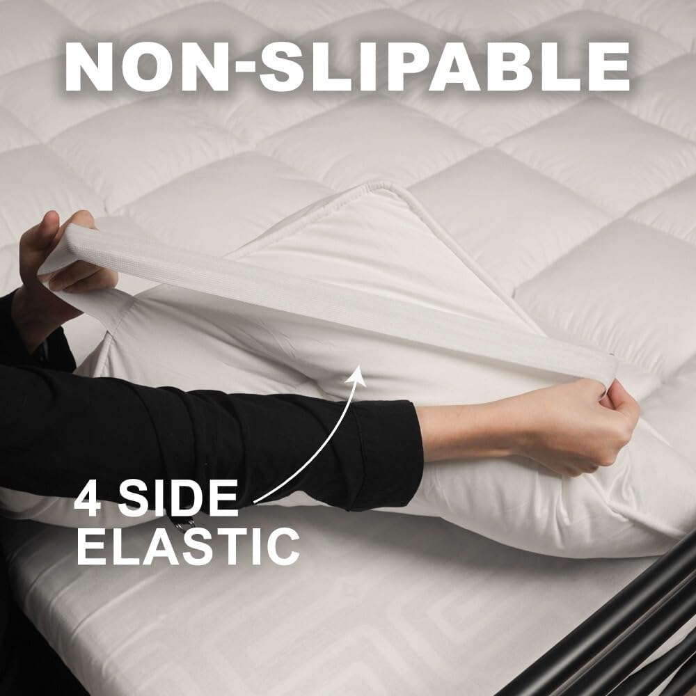 10cm Microfibre Mattress Topper - Extra Deep 4-Inch Hotel Quality Bed Topper (UK Sizes) - HEAVEN HIGH