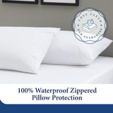 Fully Zippered Waterproof Pillow Protector – Bed Bug Proof, Anti-Allergy &amp; Breathable - 4A's Global