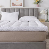4-Inch / 11cm Extra Thick King Size Mattress Topper – 1100 GSM Microfibre Fill | 150 x 200 cm (59 x 79 inch) - 4A's Global
