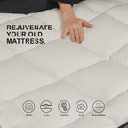 10cm Microfibre Mattress Topper - Extra Deep 4-Inch Hotel Quality Bed Topper (UK Sizes) - HEAVEN HIGH