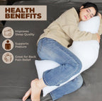V Shaped Pillow Ergonomic Neck Back Support for Reading Sleeping Maternity - High Living - 4A's Global