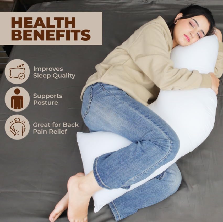 V Shaped Pillow Ergonomic Neck Back Support for Reading Sleeping Maternity - High Living - 4A's Global