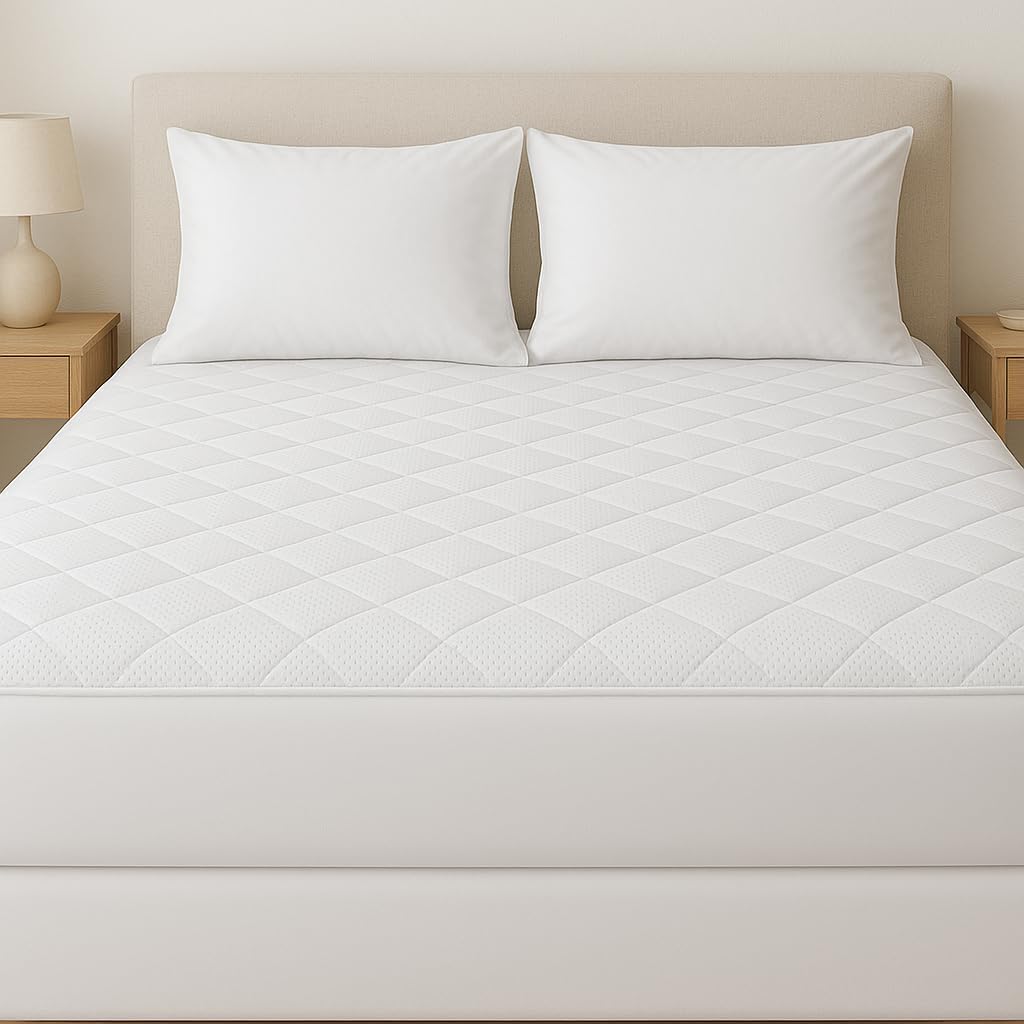 Waterproof Bamboo Mattress Protector – Hypoallergenic, Breathable, Fitted Sheet Design, Noise-Free Protection - 4A's Global