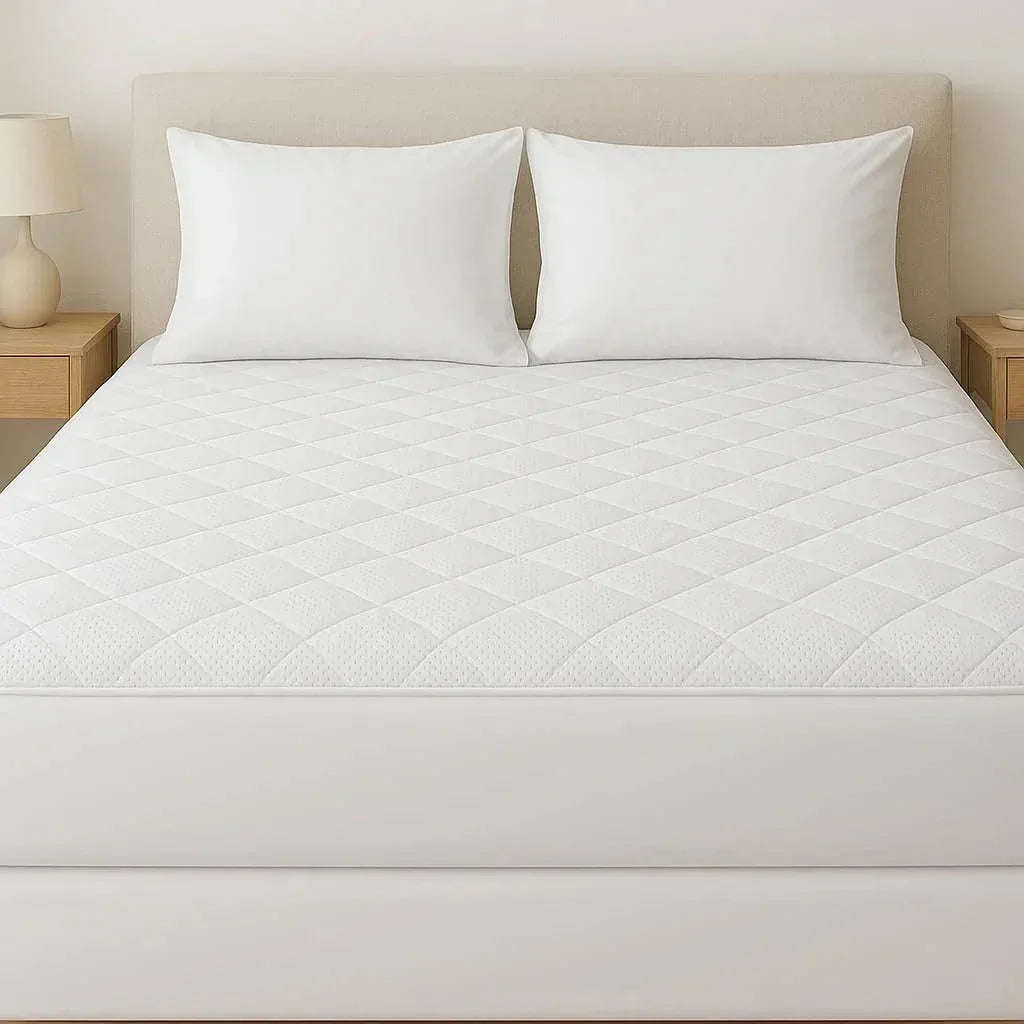 Waterproof Bamboo Mattress Protector – Hypoallergenic, Breathable, Fitted Sheet Design, Noise-Free Protection - 4A's Global