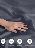 Plain & Reversible Duvet Cover and Matching Pillowcase Set Perfect Bedding for a Cozy Night's Sleep - Charcoal - 4A's Global
