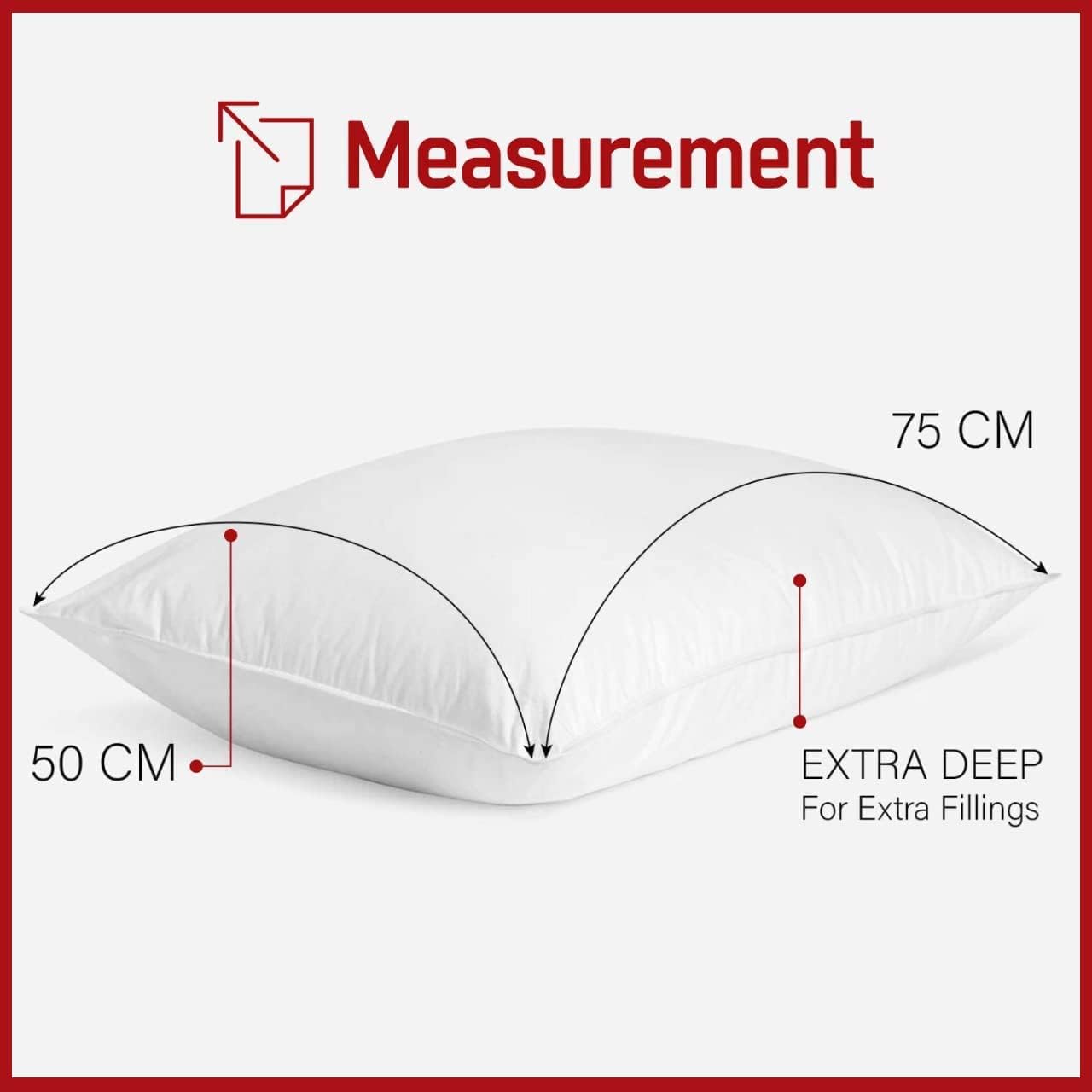 Luxury Goose Feather &amp; Down Pillows – Hotel Quality Comfort &amp; Support | 48 x 74 cm (19" x 29") - 4A's Global