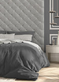 Plain & Reversible Duvet Cover and Matching Pillowcase Set Perfect Bedding for a Cozy Night's Sleep - Charcoal - 4A's Global