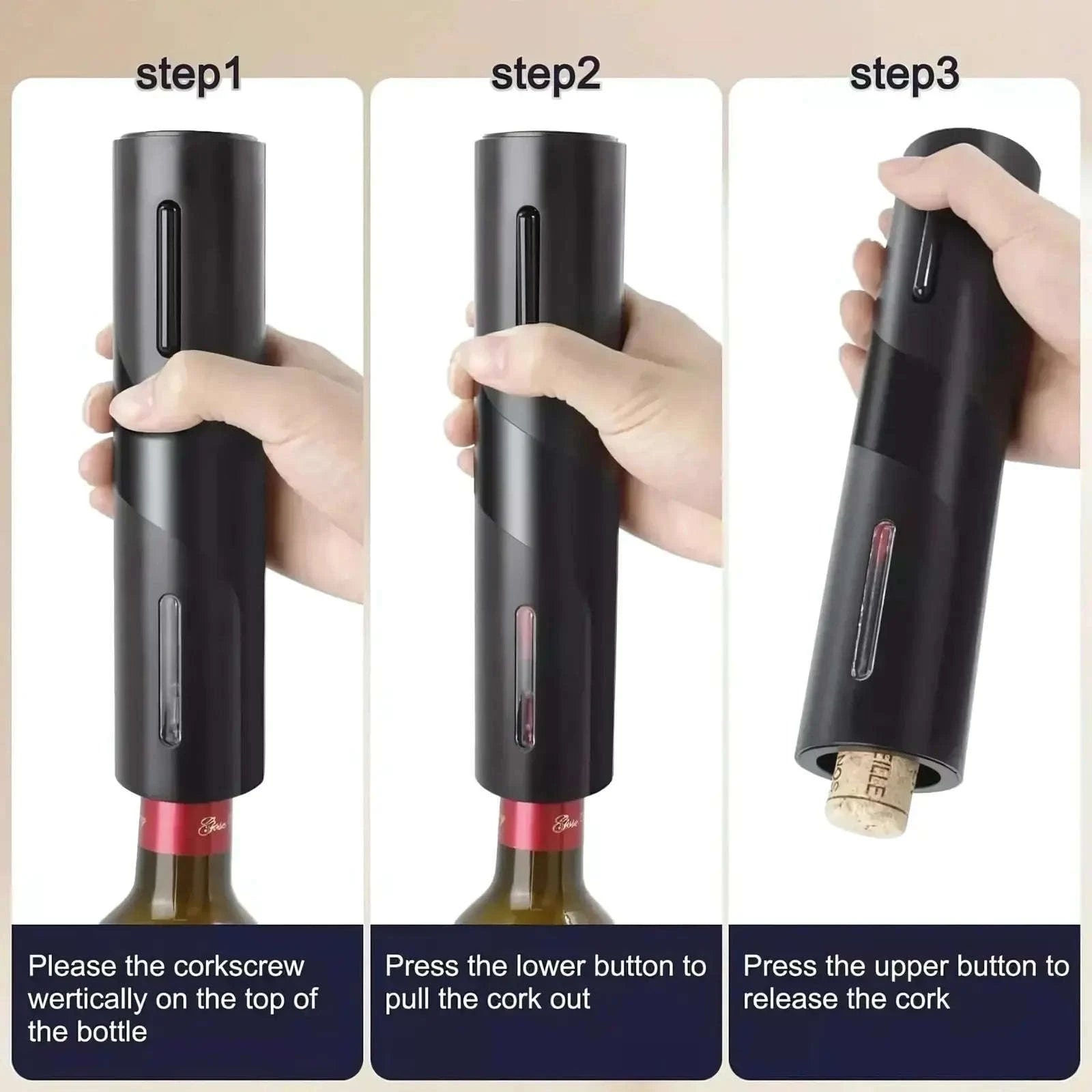 Automatic Electric Wine Bottle Opener Gift Set – Rechargeable with Wine Accessories UK 4A's Global