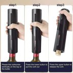 Automatic Electric Wine Bottle Opener Gift Set – Rechargeable with Wine Accessories UK 4A's Global