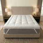 5cm Microfibre Cloud Mattress Topper - Box Stitched Extra Soft Deep Fill Bed Topper