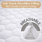 Quilted Mattress Protector 200GSM Triple Fill 40cm Deep Skirt, All UK Sizes - 4AS - 4A's Global