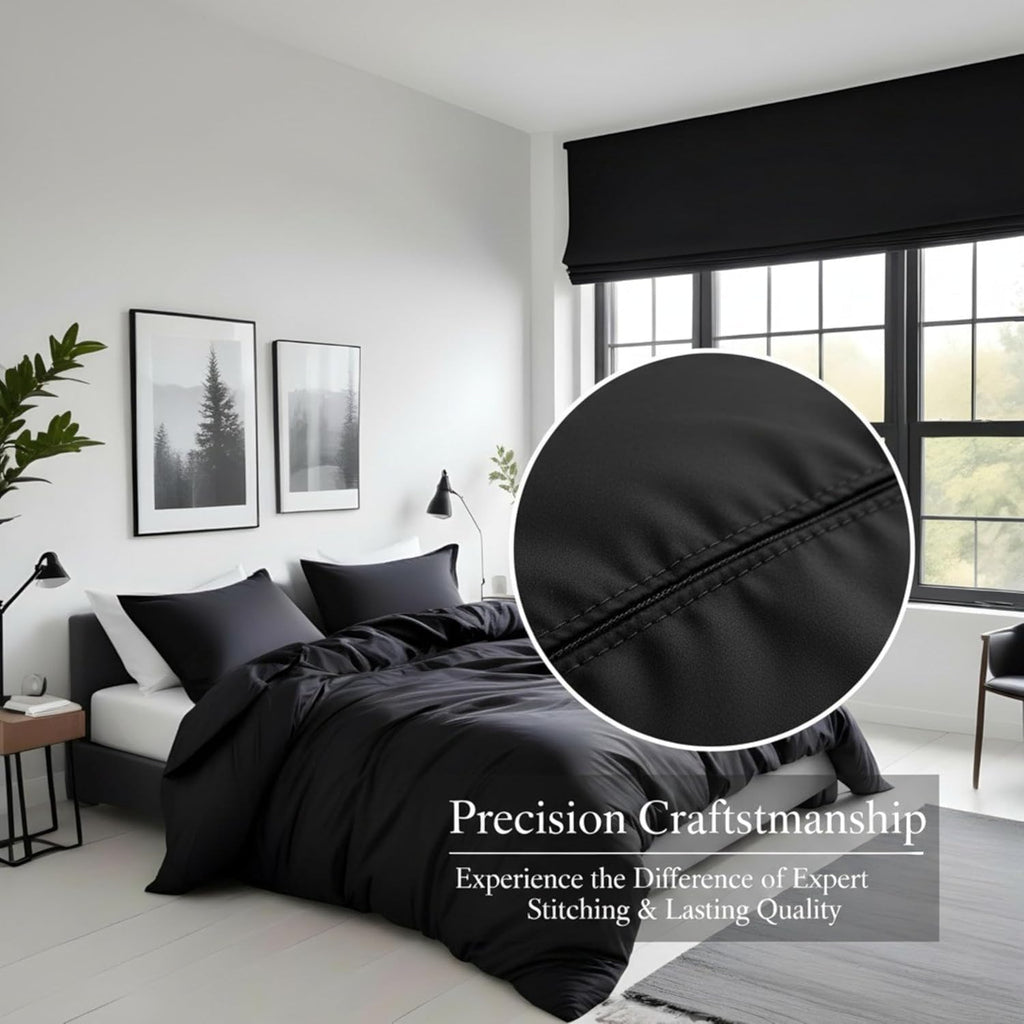 4AS Washed Microfiber Duvet Cover Set – Ultra-Soft & Wrinkle-Free