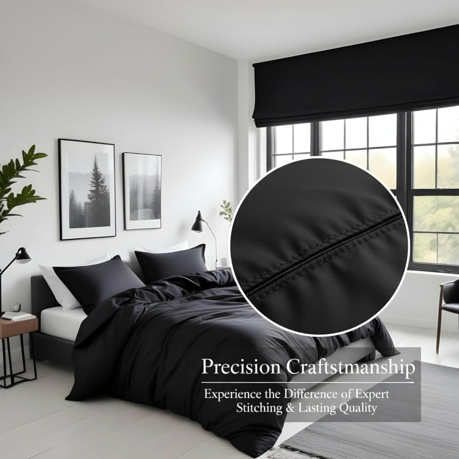 4AS Washed Microfiber Duvet Cover Set – Ultra-Soft & Wrinkle-Free