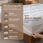 Mattress Topper 10cm Extra Thick 1100GSM Cloud Soft Breathable Hypoallergenic - Cozy Living - 4A's Global