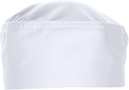 Chef Skull Cap Breathable Polycotton Kitchen Headwear White Pack of 1 2 3 or 4 - High Living - 4A's Global
