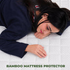 Cooling Bamboo Waterproof Mattress Protector – Hypoallergenic & Noise-Free Fitted Cover