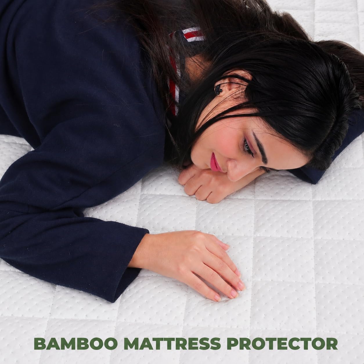 Cooling Bamboo Waterproof Mattress Protector – Hypoallergenic & Noise-Free Fitted Cover