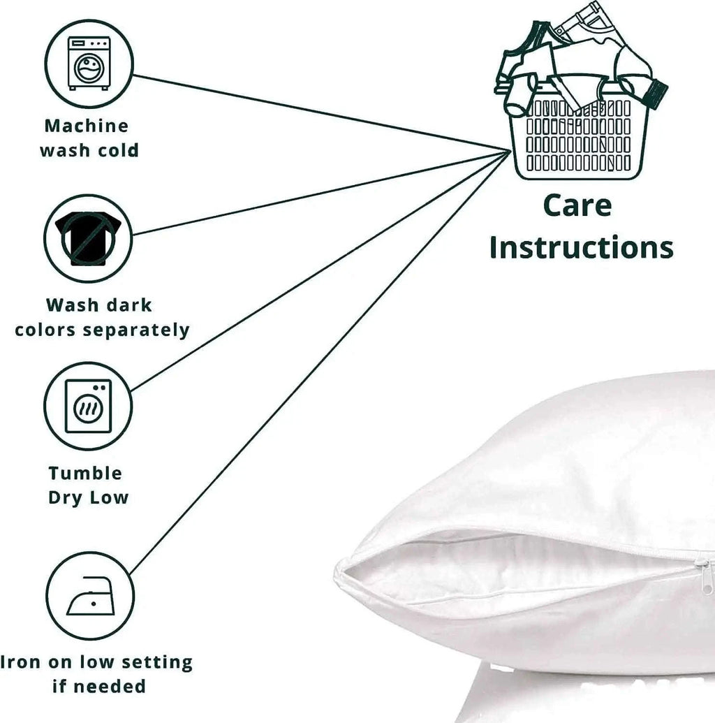Zippered Waterproof Pillow Protector Case – Bed Bug &amp; Dust Mite Proof 4A's Global