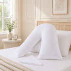 V Shaped Pillow Ergonomic Neck Back Support for Reading Sleeping Maternity - High Living - 4A's Global