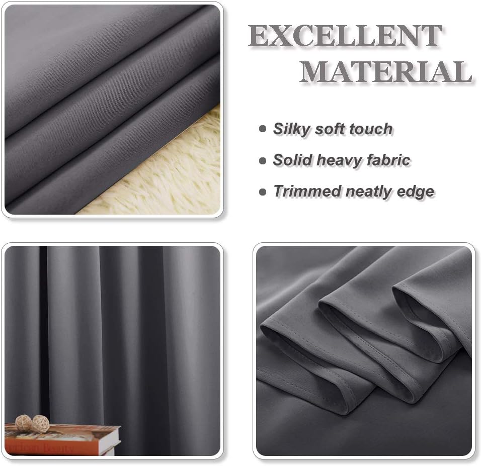 Thermal Blackout Eyelet Curtains 99% Light Block, 10 Sizes 6 Colours - Royal Home Furnishing