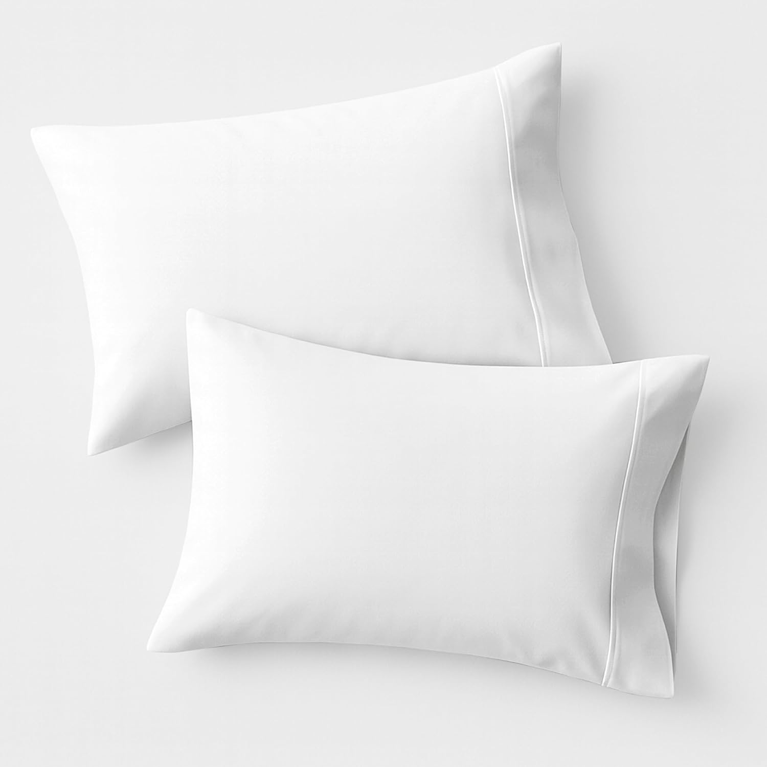 HIGH LIVING Luxury Percale Polycotton Pillowcase Pair - Standard 19" x 29"