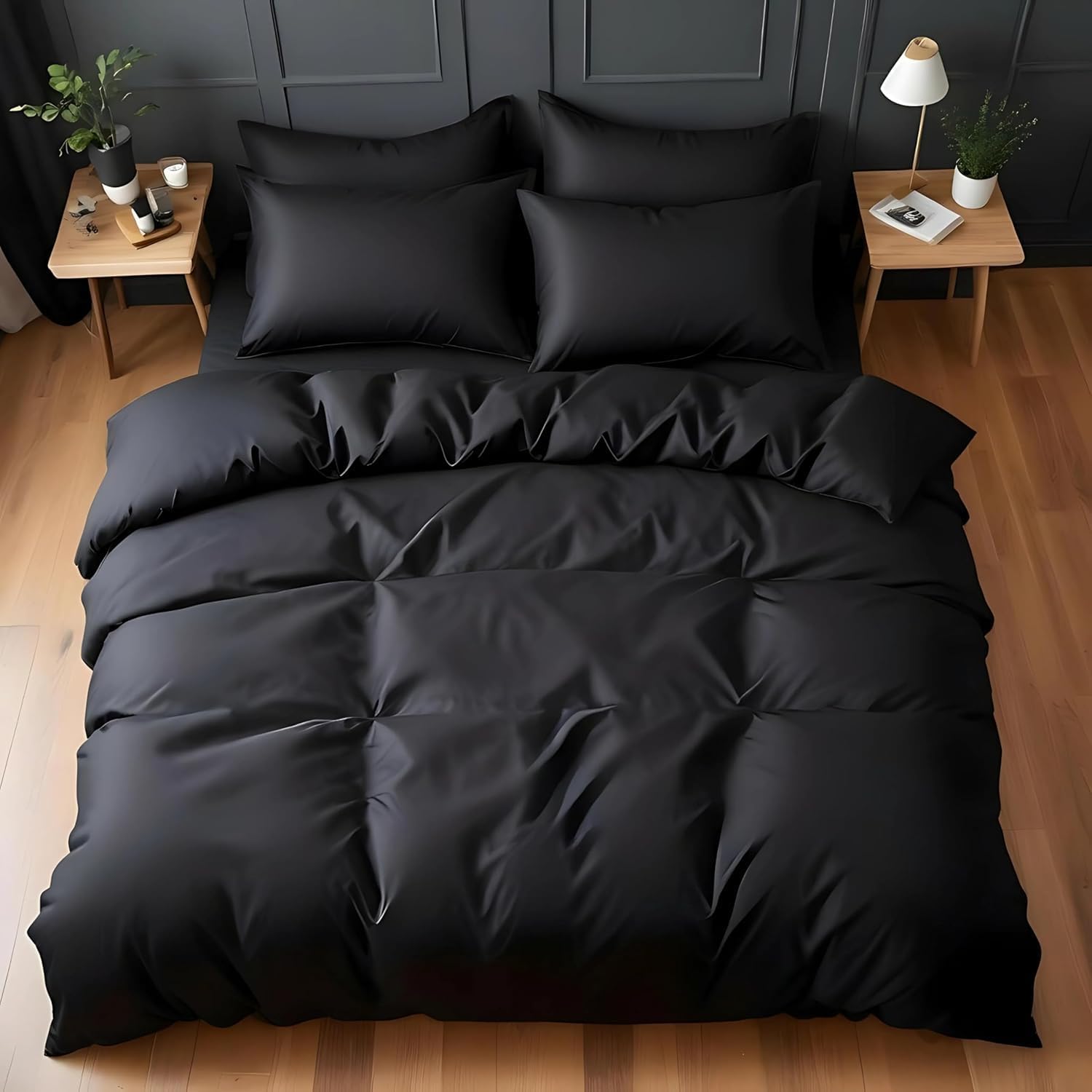 4AS Washed Microfiber Duvet Cover Set – Ultra-Soft & Wrinkle-Free