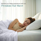 High Living Luxury Percale Poly-Cotton Flat Sheet | 180 Thread Count Bedding