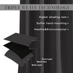Thermal Blackout Eyelet Curtains 99% Light Block, 10 Sizes 6 Colours - Royal Home Furnishing