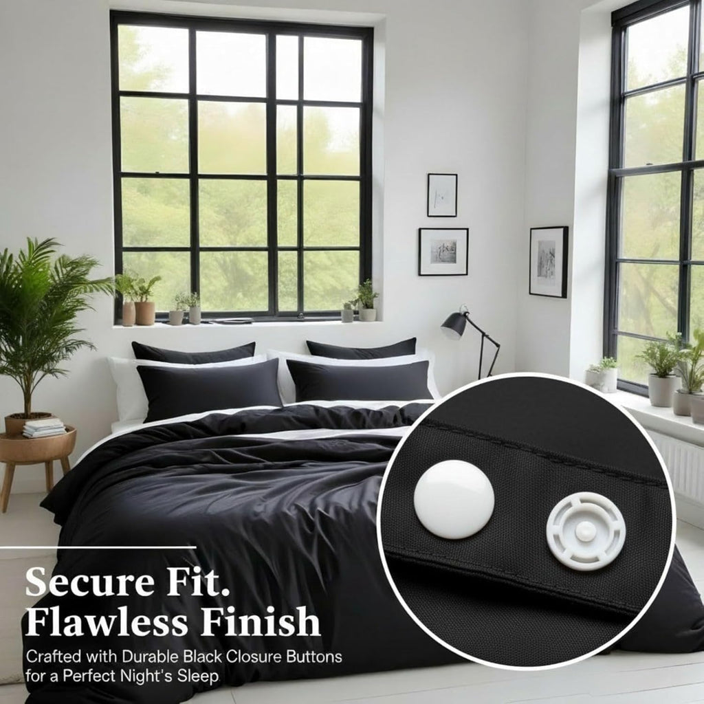 4AS Washed Microfiber Duvet Cover Set – Ultra-Soft & Wrinkle-Free