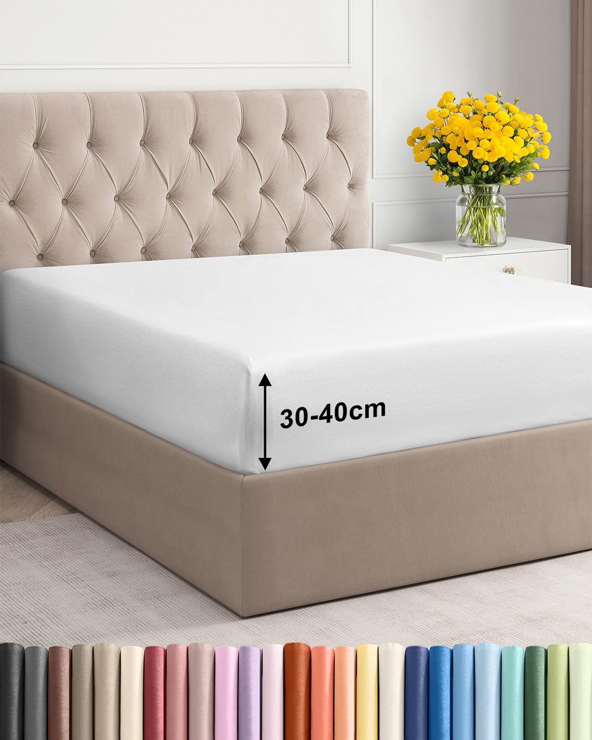 High Living Extra Deep 40cm Fitted Sheet | Premium Luxury Bedding