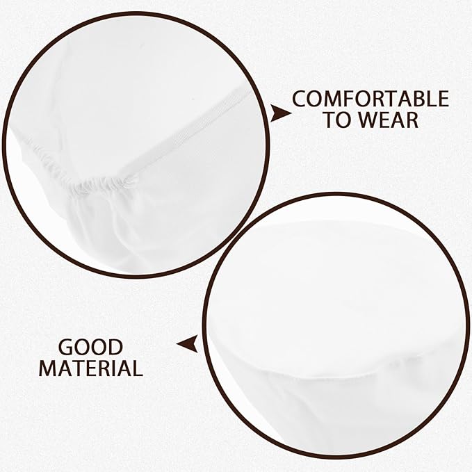 Chef Skull Cap Breathable Polycotton Kitchen Headwear White Pack of 1 2 3 or 4 - High Living - 4A's Global
