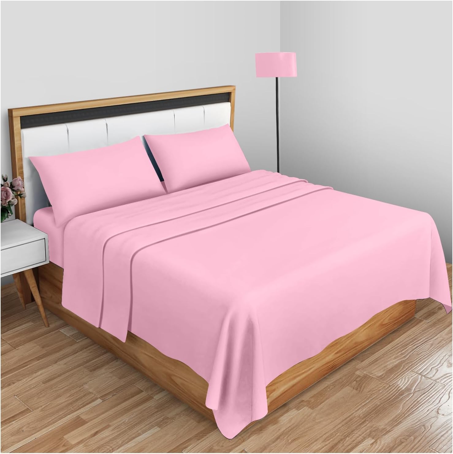 High Living Luxury Percale Poly-Cotton Flat Sheet | 180 Thread Count Bedding