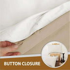 Reversible & Plain Duvet Cover and Matching Pillowcase Set –  Elegant, Soft & Durable Bedding 4A's Global