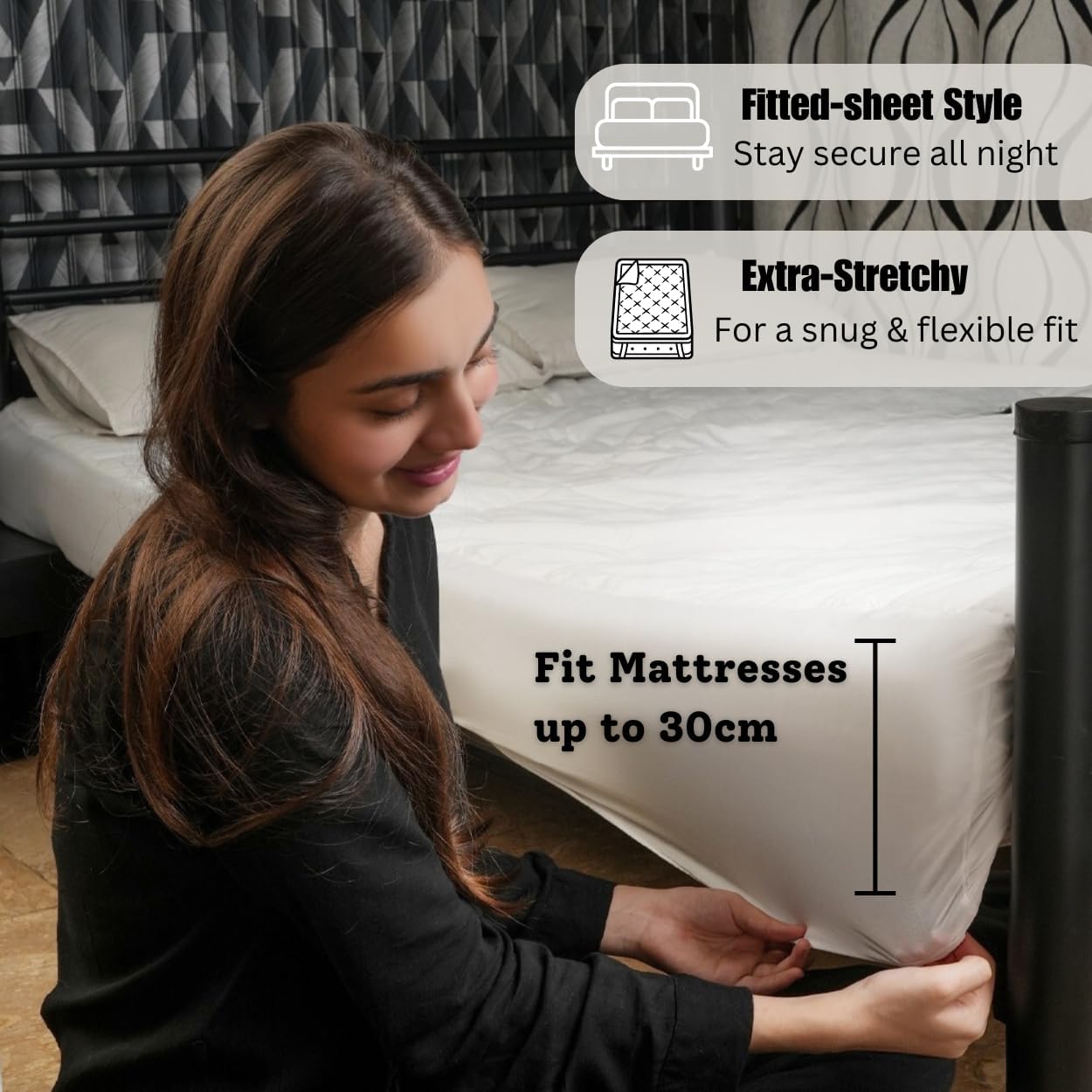 Waterproof Mattress Protector – Hypoallergenic, Noise-Free &amp; Deep Fit - 4A's Global