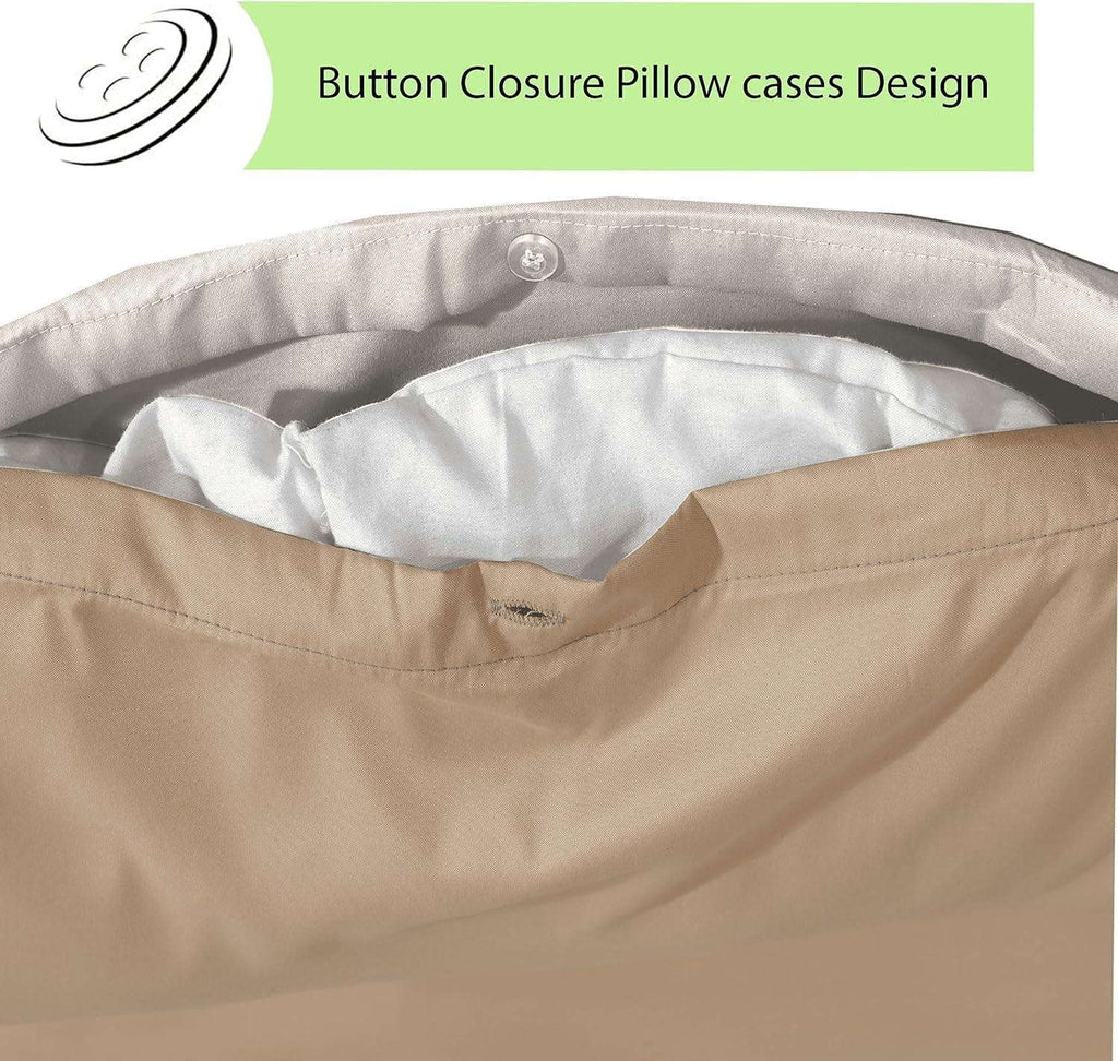 Reversible & Plain Duvet Cover and Matching Pillowcase Set –  Elegant, Soft & Durable Bedding 4A's Global