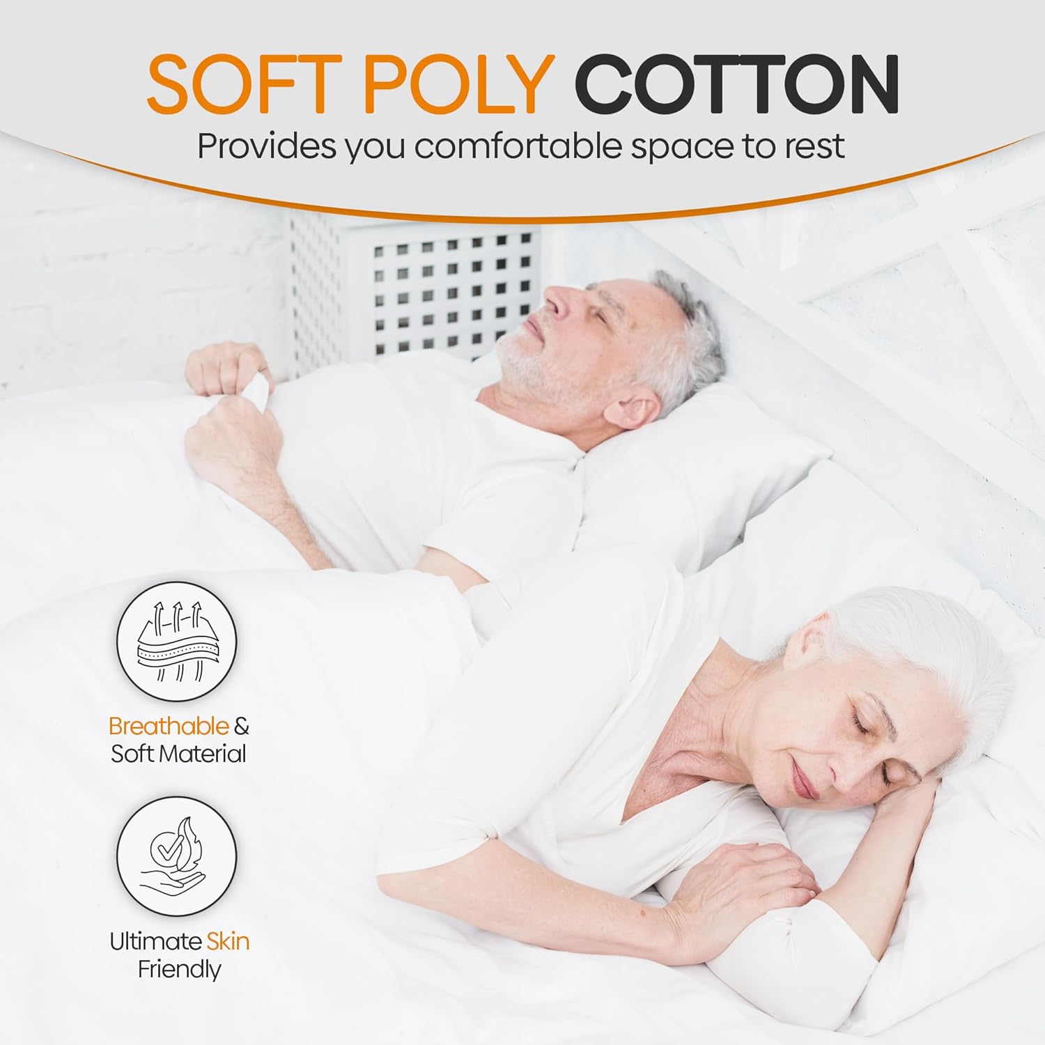 Luxury Goose Feather &amp; Down Pillows – Hotel Quality Comfort &amp; Support | 48 x 74 cm (19" x 29") - 4A's Global