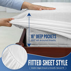 Waterproof Terry Bed Sheet Protector Extra Deep 30cm, All UK Sizes Including Cot - High Living
