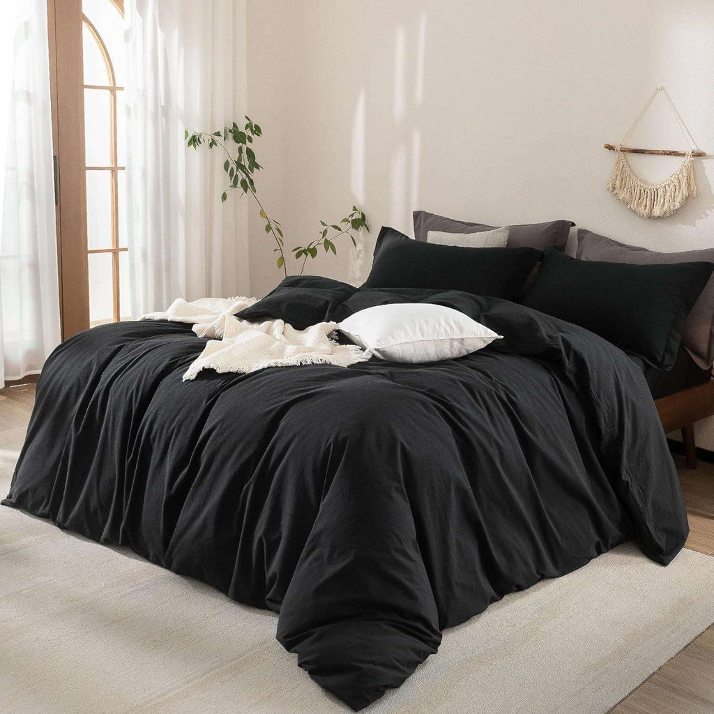 All-Season Luxury Microfibre Duvet Cover Set with Satin Stripe - 4A's Global