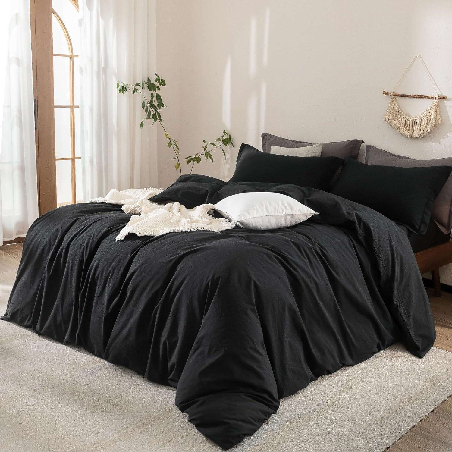 All-Season Luxury Microfibre Duvet Cover Set with Satin Stripe - 4A's Global