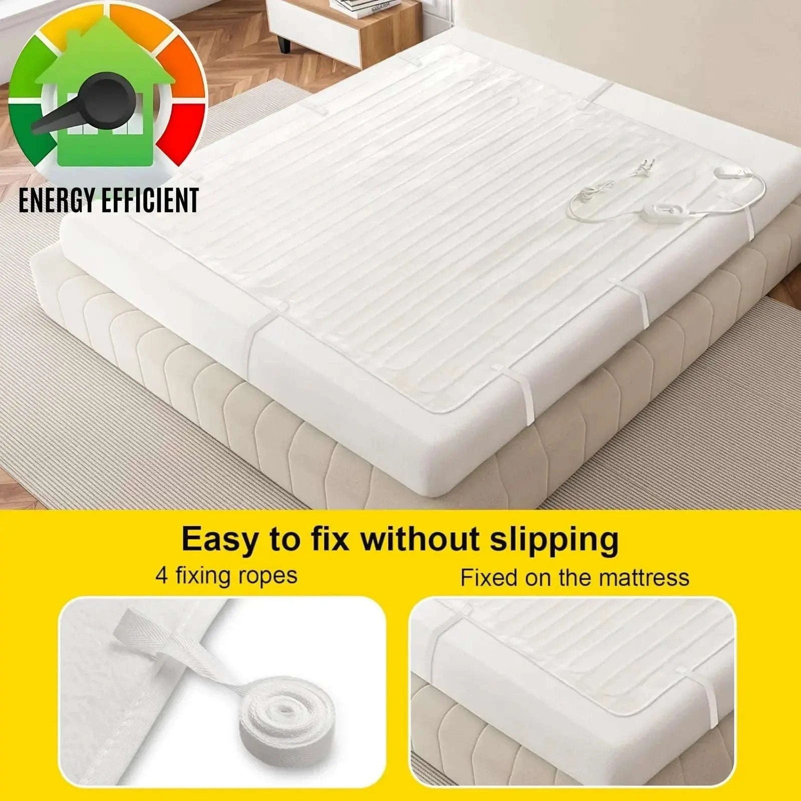 Heated Electric Blanket – Soft Microfiber with 3 Heat Settings Overheat Protection 4A's Global