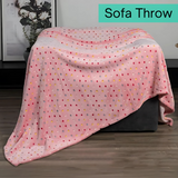 Teddy Bear Fleece Blanket Throw, Lightweight Polka Dot Blankets for Sofa,Couch,Bed,Super Soft Cozy