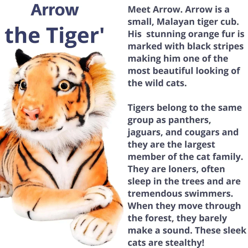 Extra-Large Tiger Plush Toy – Soft 70cm Stuffed Animal - 4A's Global