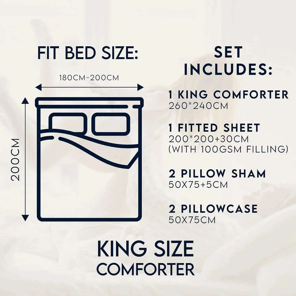 Reversible & Plain Duvet Cover and Matching Pillowcase Set –  Elegant, Soft & Durable Bedding 4A's Global