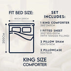 Reversible & Plain Duvet Cover and Matching Pillowcase Set –  Elegant, Soft & Durable Bedding 4A's Global