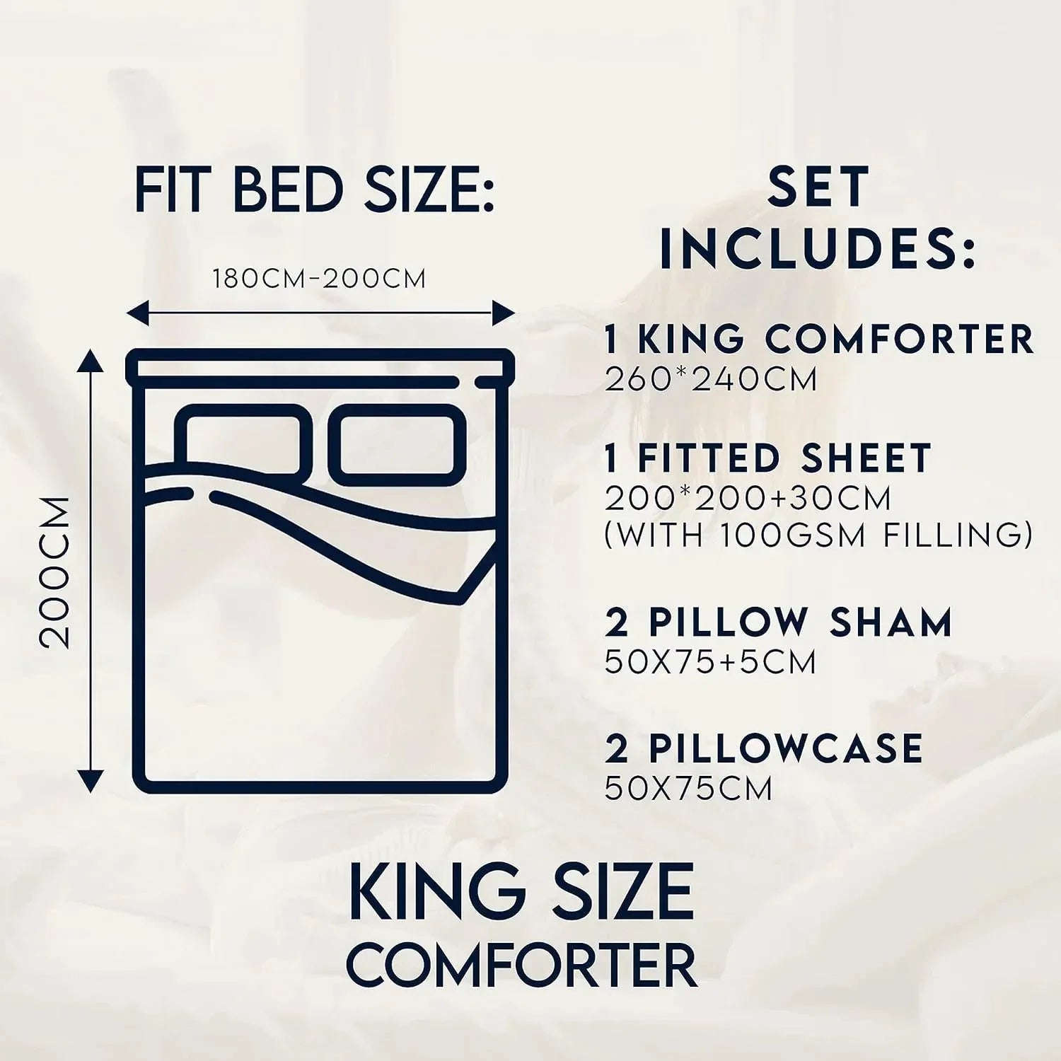 Reversible & Plain Duvet Cover and Matching Pillowcase Set –  Elegant, Soft & Durable Bedding 4A's Global