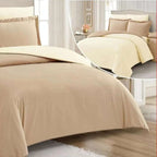 Reversible & Plain Duvet Cover and Matching Pillowcase Set –  Elegant, Soft & Durable Bedding 4A's Global