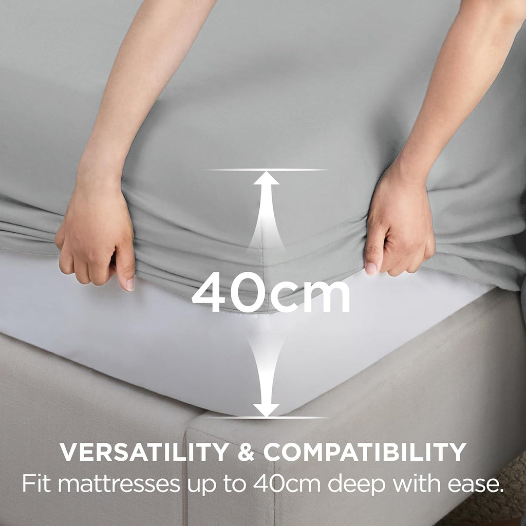 High Living Extra Deep 40cm Fitted Sheet | Premium Luxury Bedding